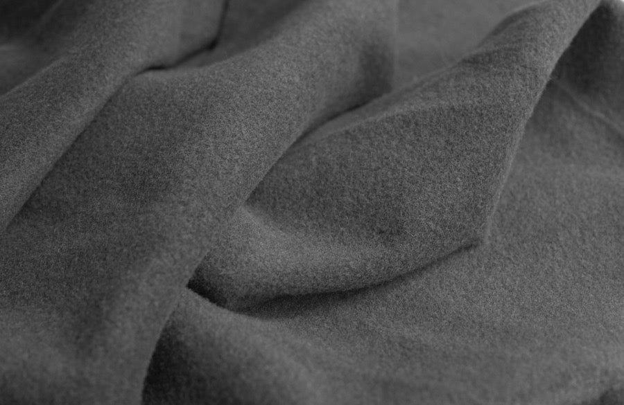 Black fleecy fabric beautifully folded